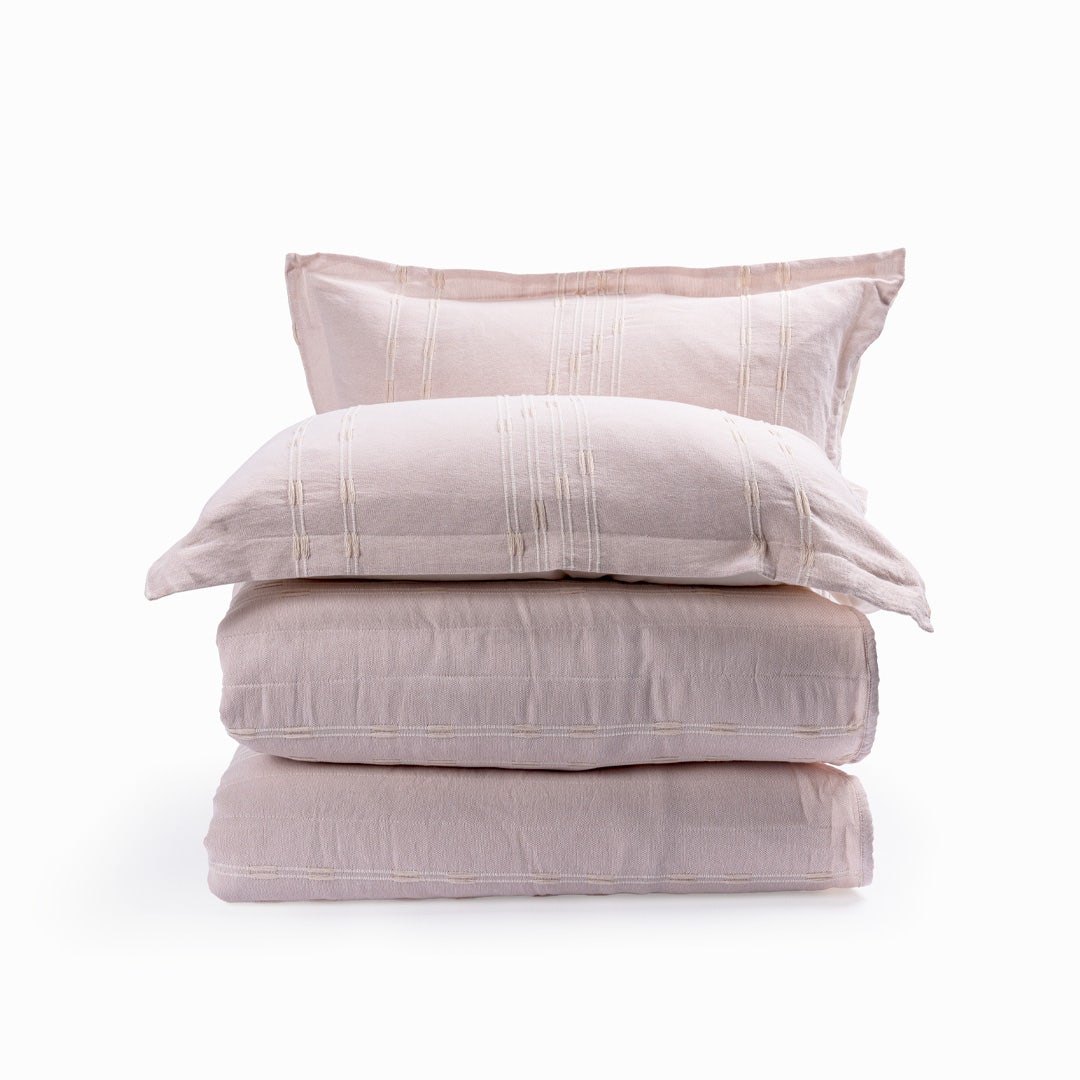 Gene JQD Bedspread Set Pink-180x240cm