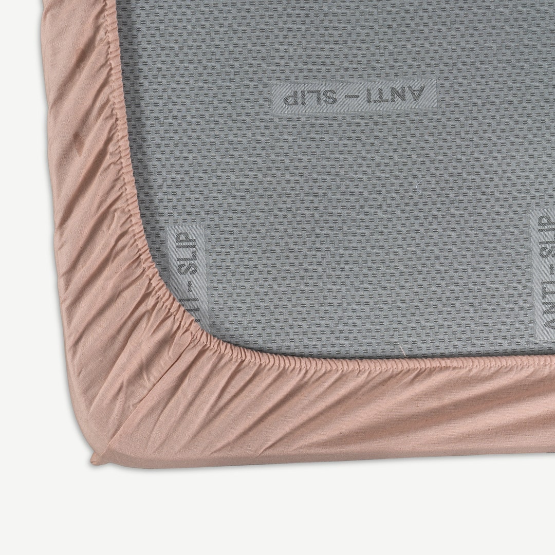 Giovanni Ctn Linen Fitted Sheet 160x200 Dusty Pink