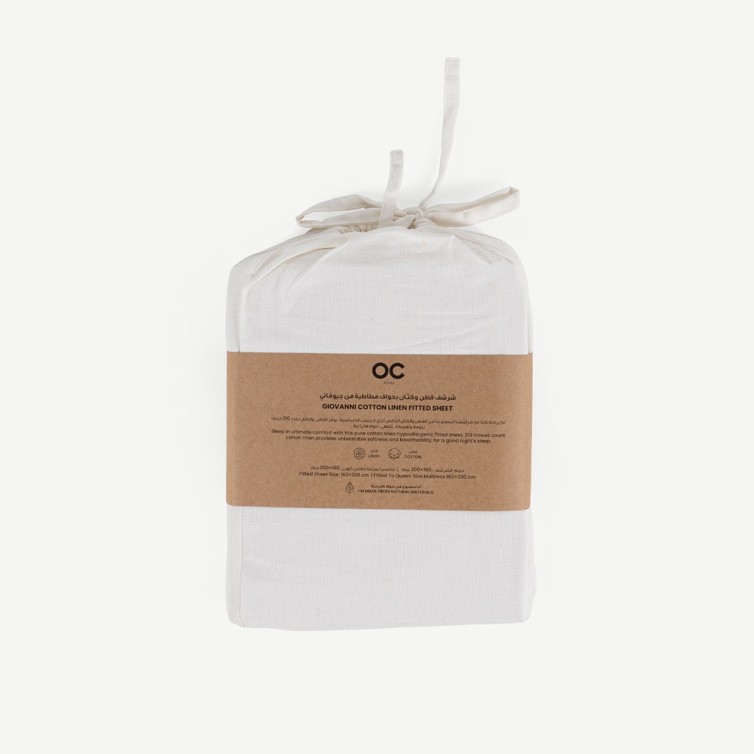 Giovanni Ctn Linen Fitted Sheet 180x200