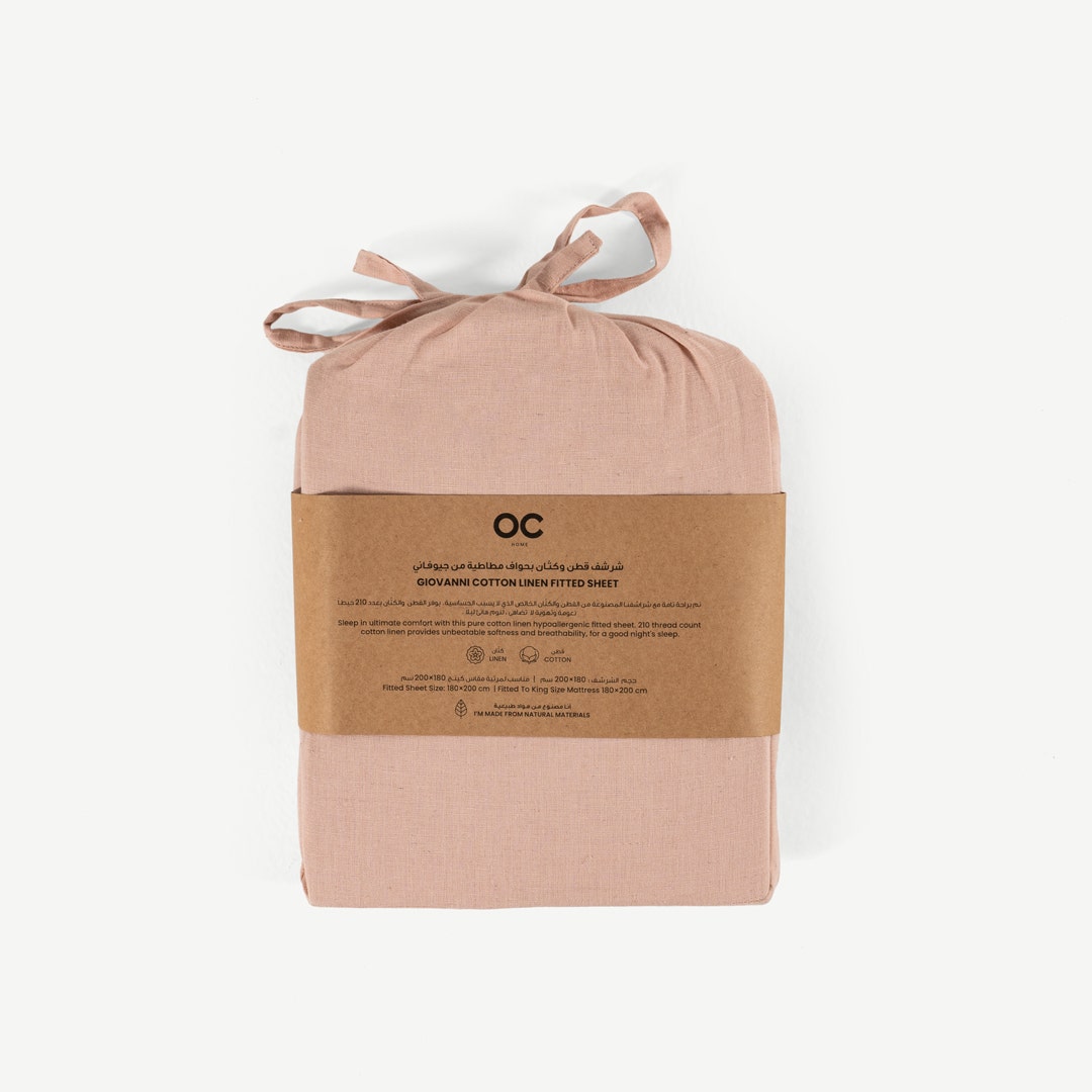 Giovanni Ctn Linen Fitted Sheet 180x200