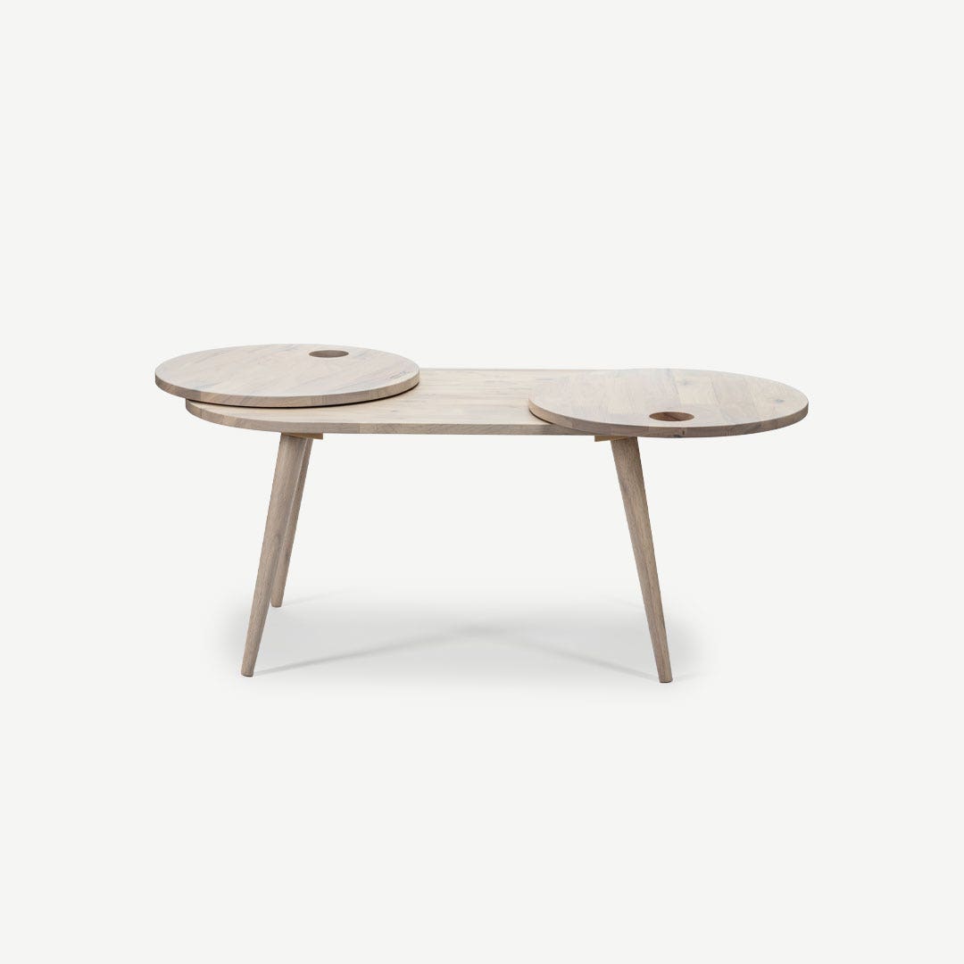 Glenn Center Table Whitewash