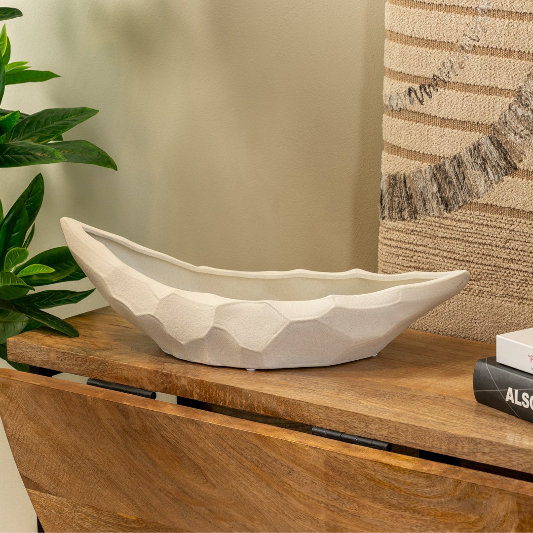 Gretel Ceramic Décor Plate -White