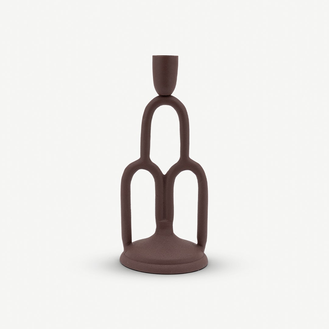 Guillermo Candle Holder - Brown
