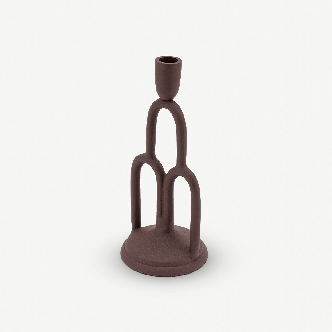Guillermo Candle Holder - Brown
