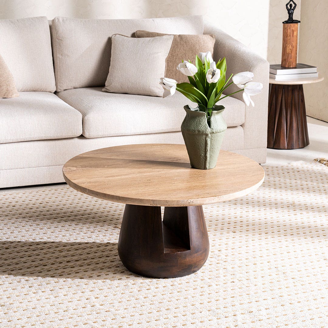 Hawkins Center Table Beige