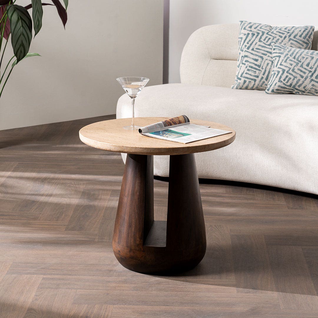 Hawkins End Table Beige