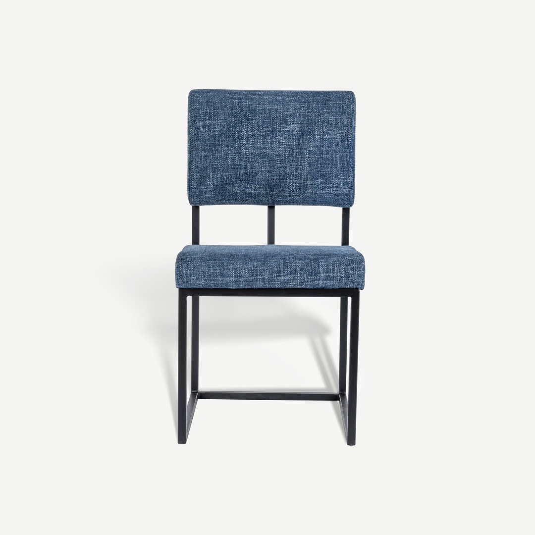 Navy blue shop upholstered dining chair