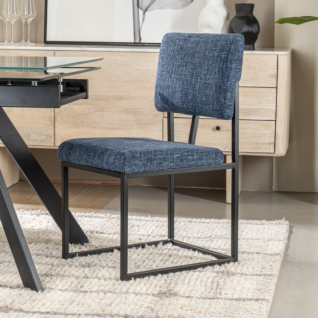 Herdan Dining Chair Navy Blue