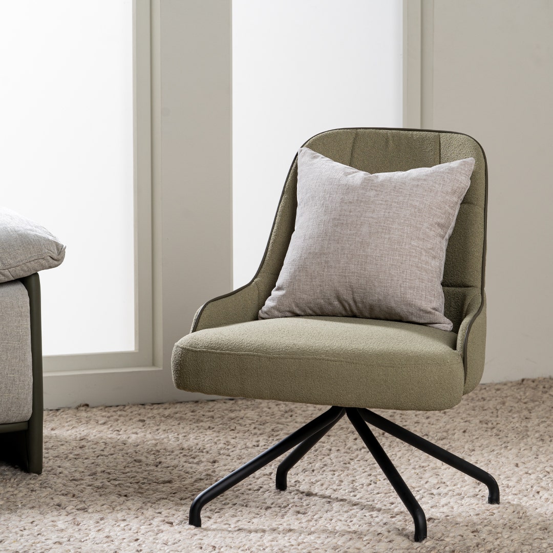 Herten Lounge Chair Olive Green