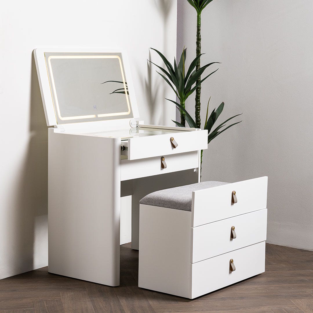 Dressing Tables Buy Dresser With Mirror Stool Online OC Home UAE