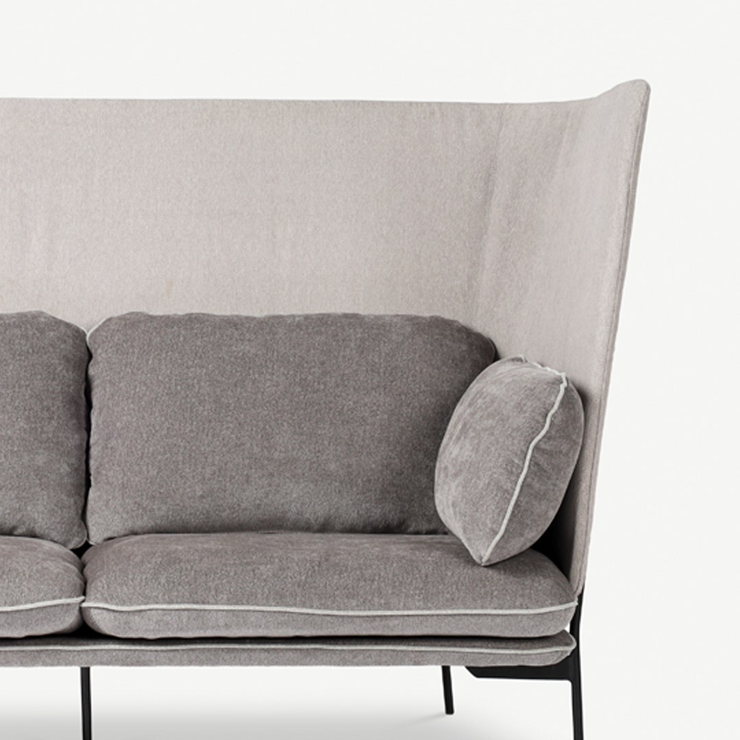 Grey fabric 2 seater sofa online