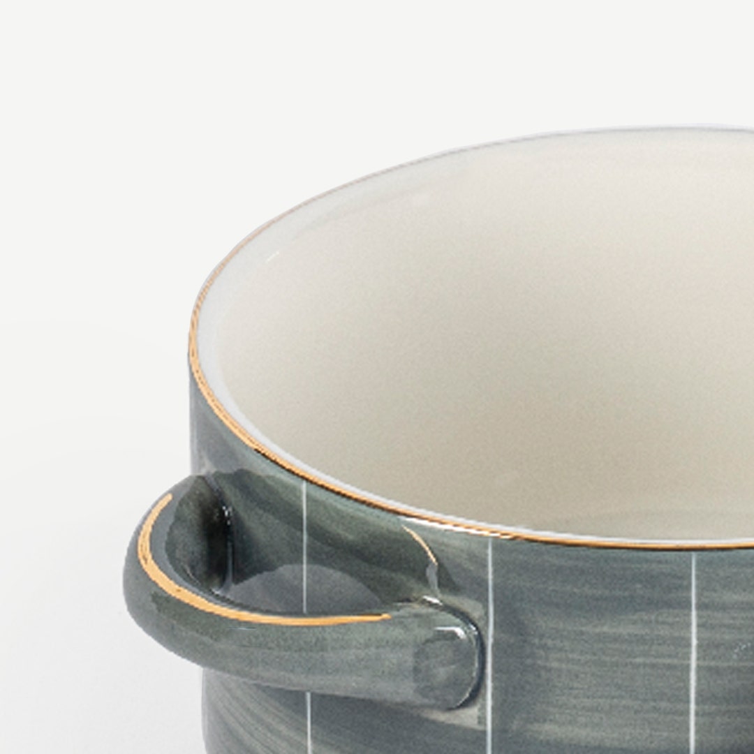 Ivara Ceramic Bowl With Lid 800ml