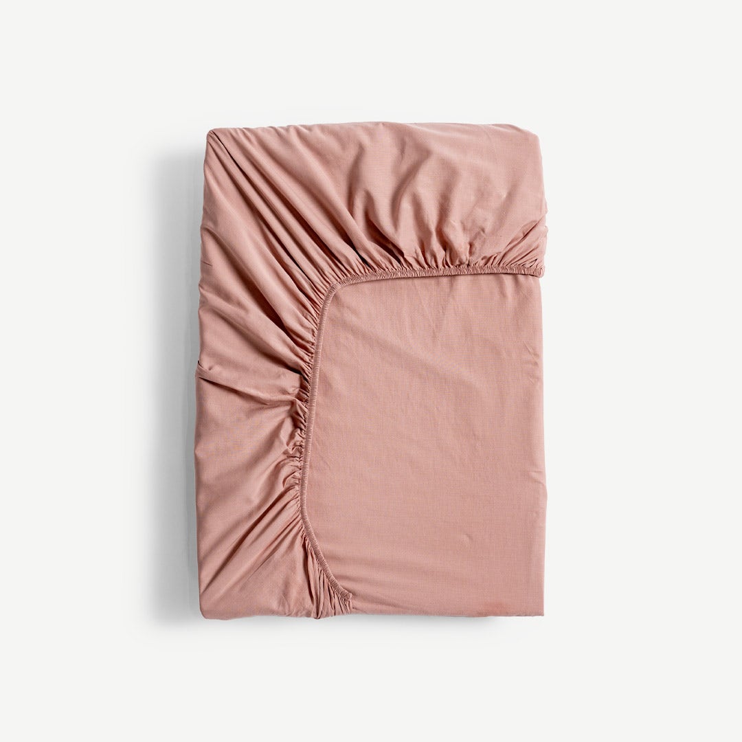 Jaha Fitted Sheet 120x200cm-Dusty Pink