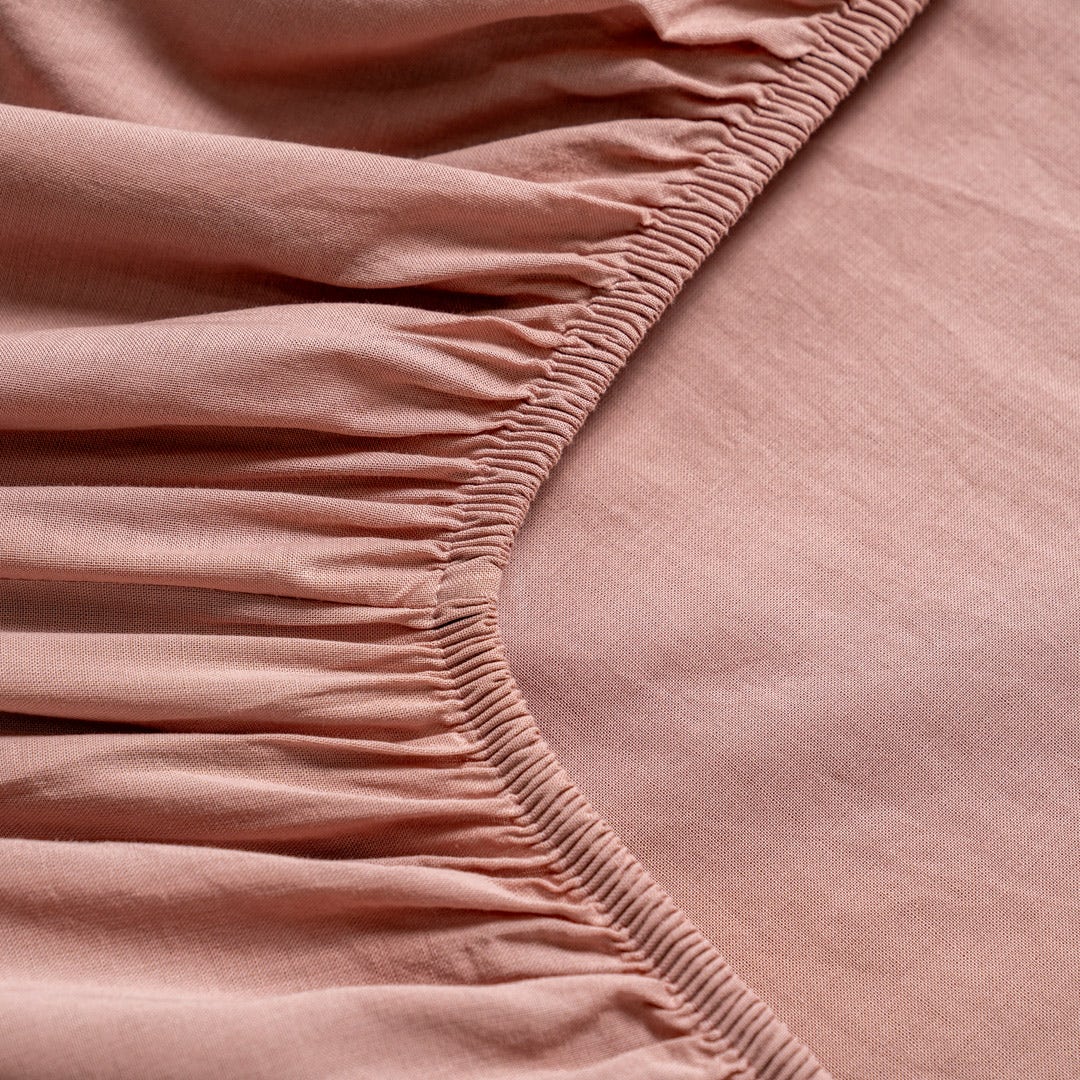 Jaha Fitted Sheet 120x200cm-Dusty Pink