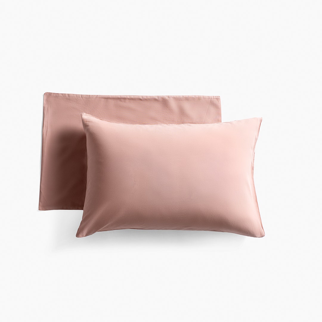 طقم أغطية وسائد جاهة - وردي باهت