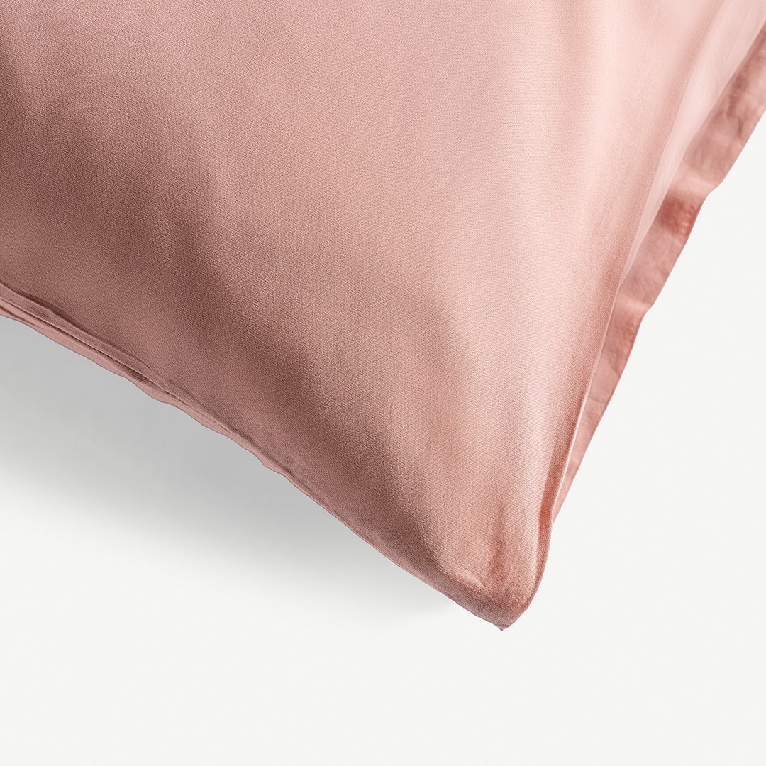 طقم أغطية وسائد جاهة - وردي باهت