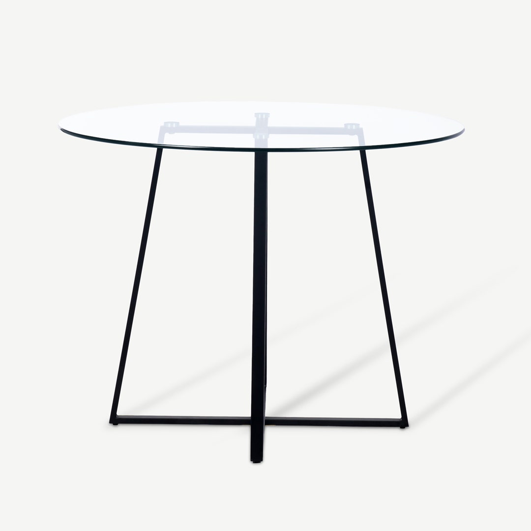 2 seater glass top hot sale dining table