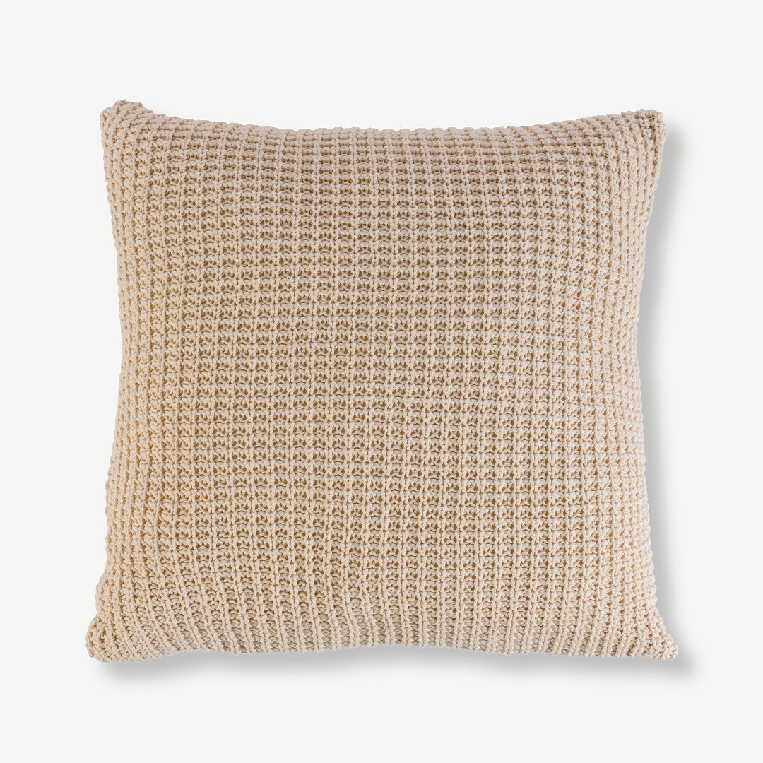 Cream sales knit pillow