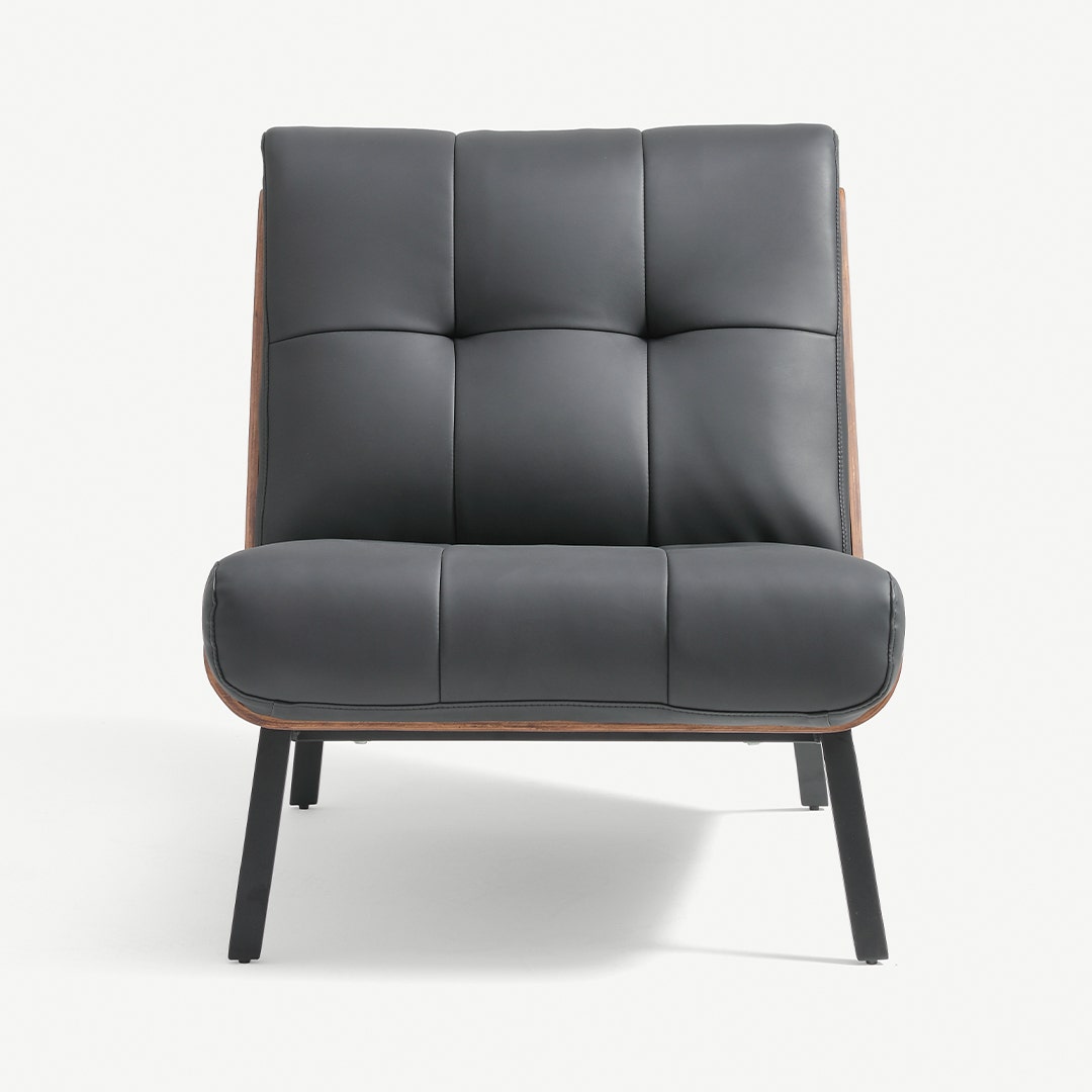 Modern outlet leather armchair