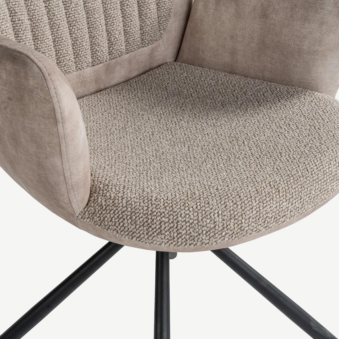 Karline Dining Arm Chair Beige