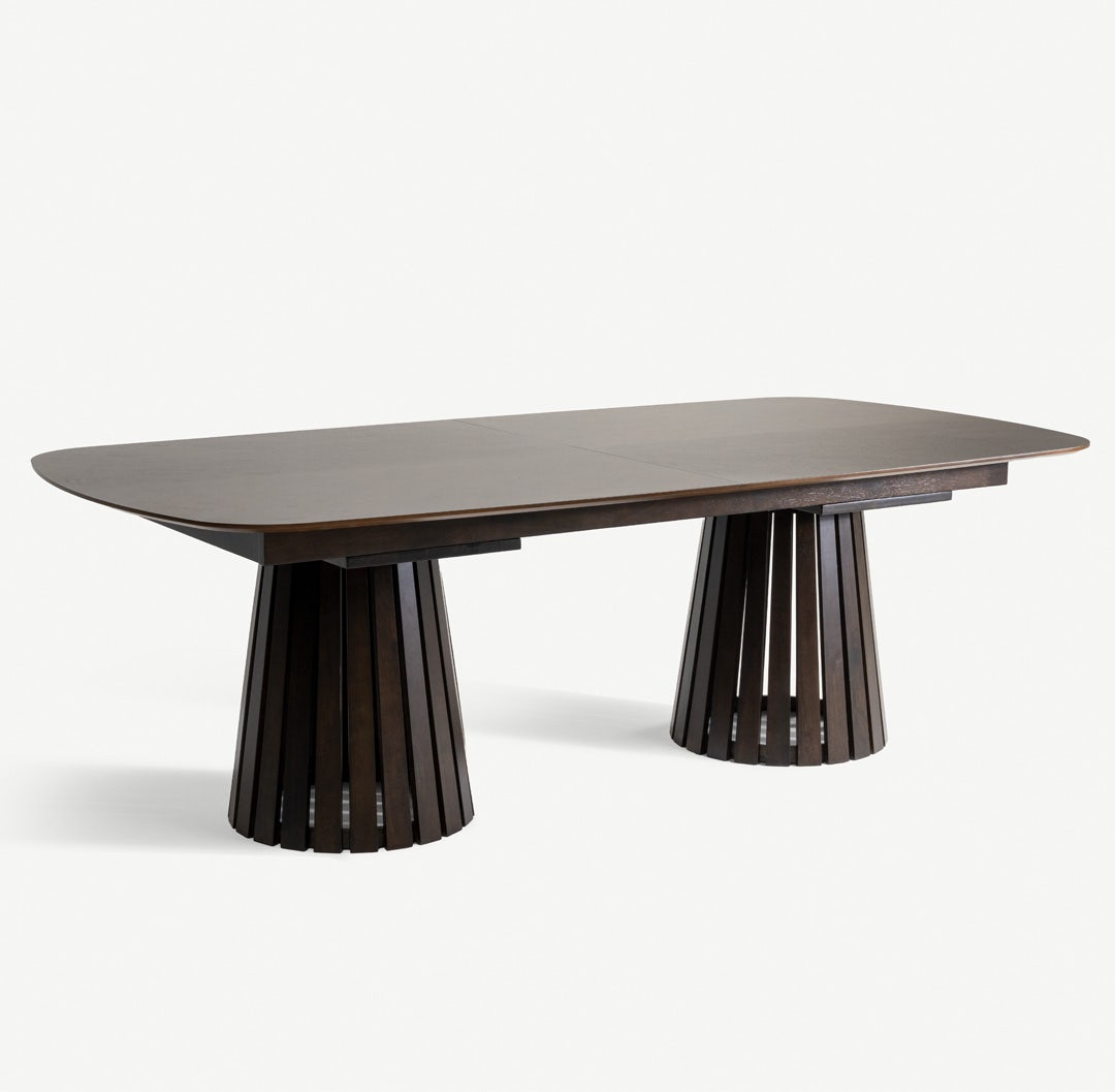 كارميل طاولة طعام قابلة للتمديد 8 أشخاص - جوز