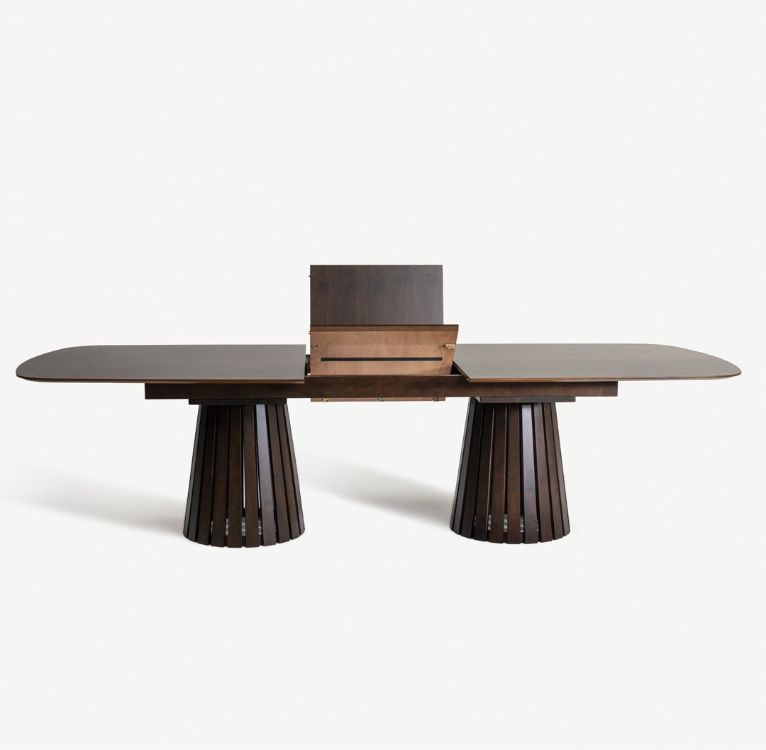 كارميل طاولة طعام قابلة للتمديد 8 أشخاص - جوز