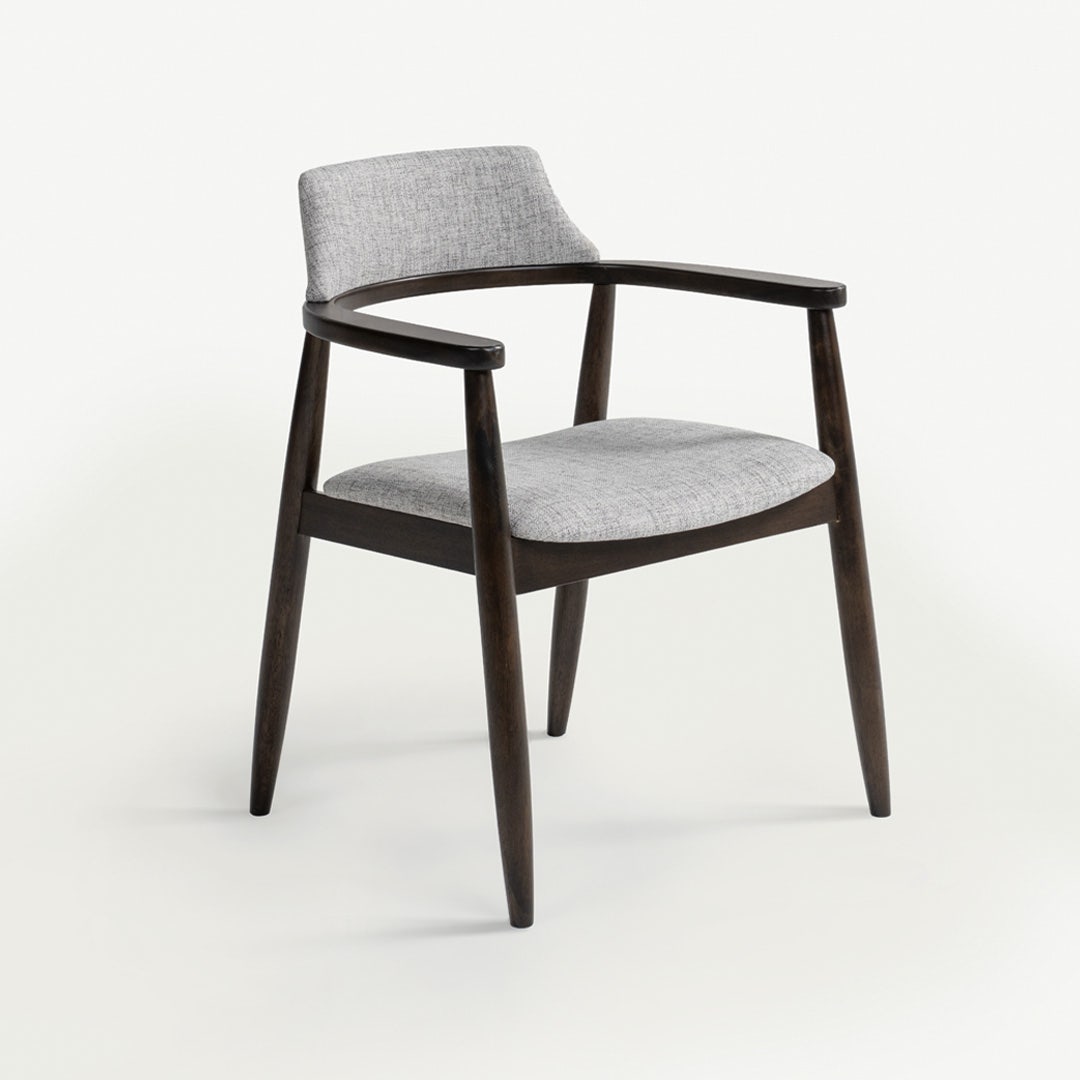 Karmil Dining Arm Chair Walnut l