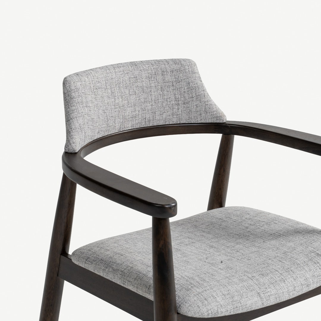 Karmil Dining Arm Chair Walnut l