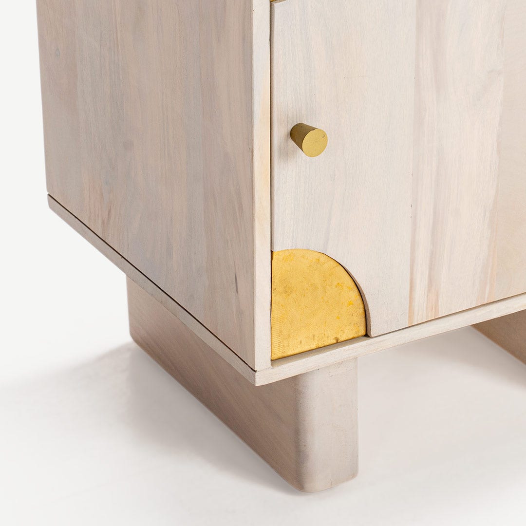 Kasper Bedside Table White