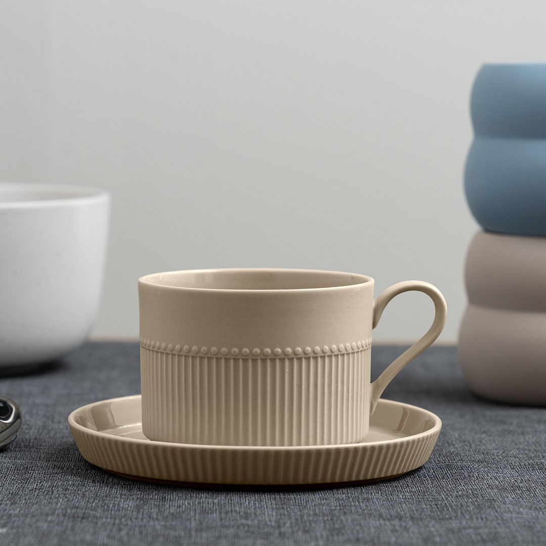 Keith Cup And Saucer 250ml Beige