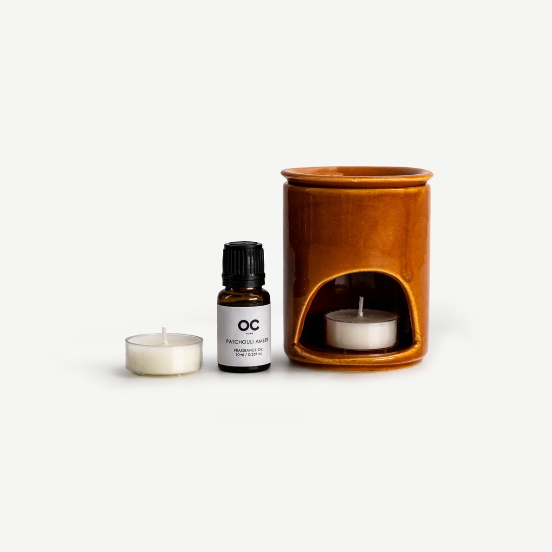 Lamier Oil Burner Set - Patchouli Amber