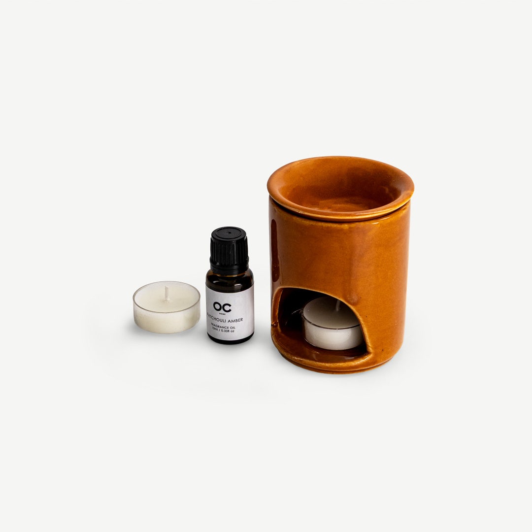 Lamier Oil Burner Set - Patchouli Amber