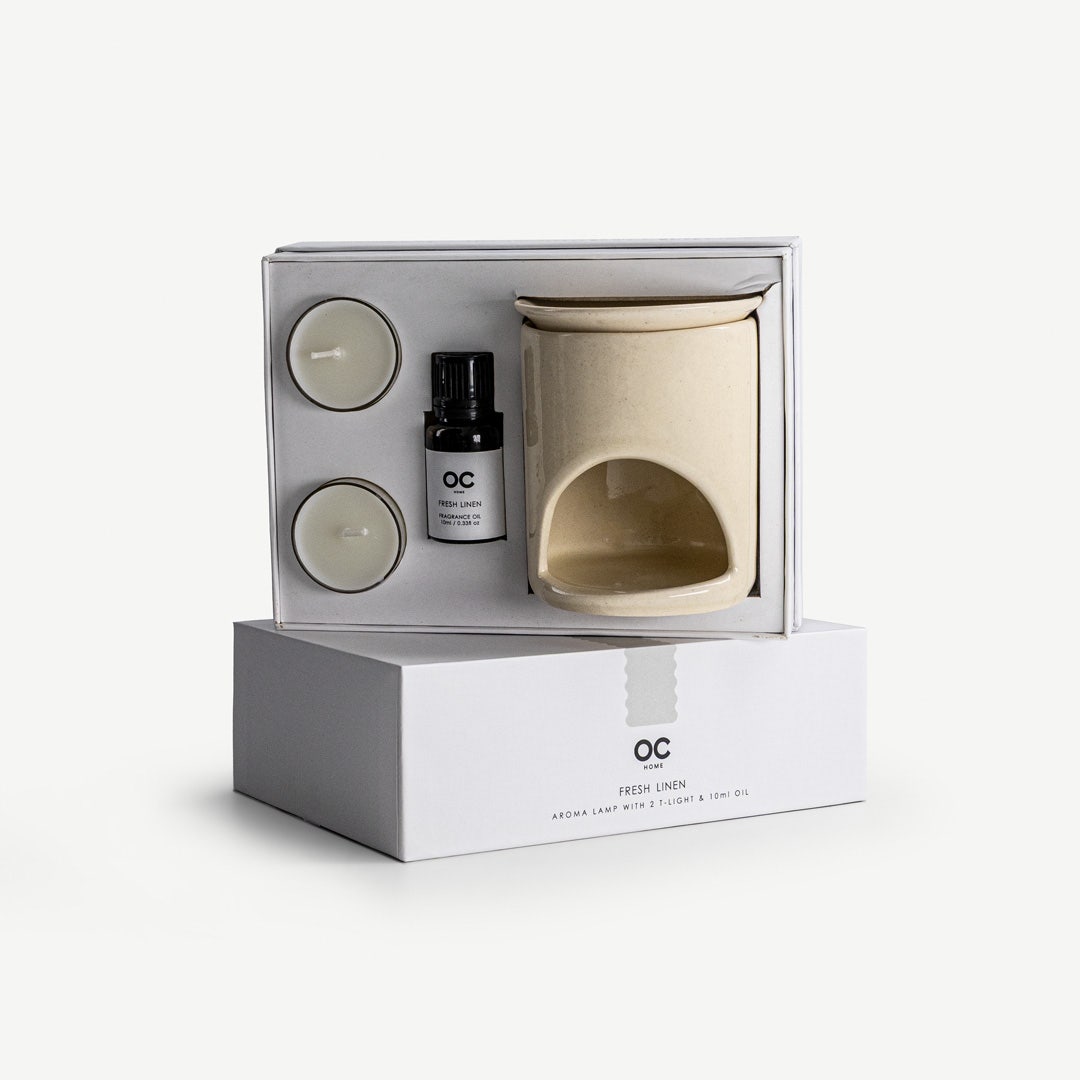 Lamier Oil Burner Set - Pure Linen