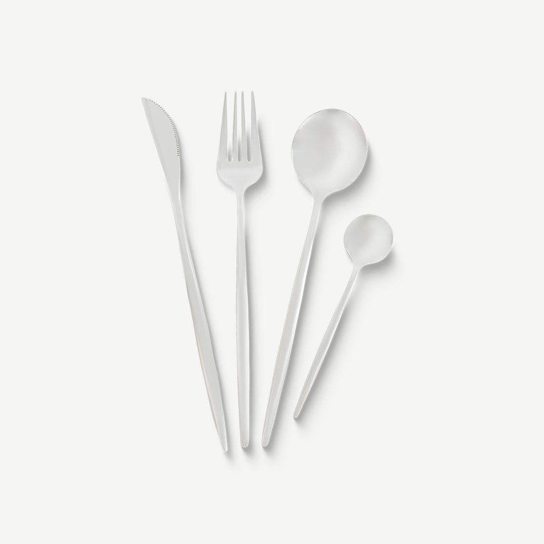 لاروس طقم أدوات مائدة 16 قطعة - فضي