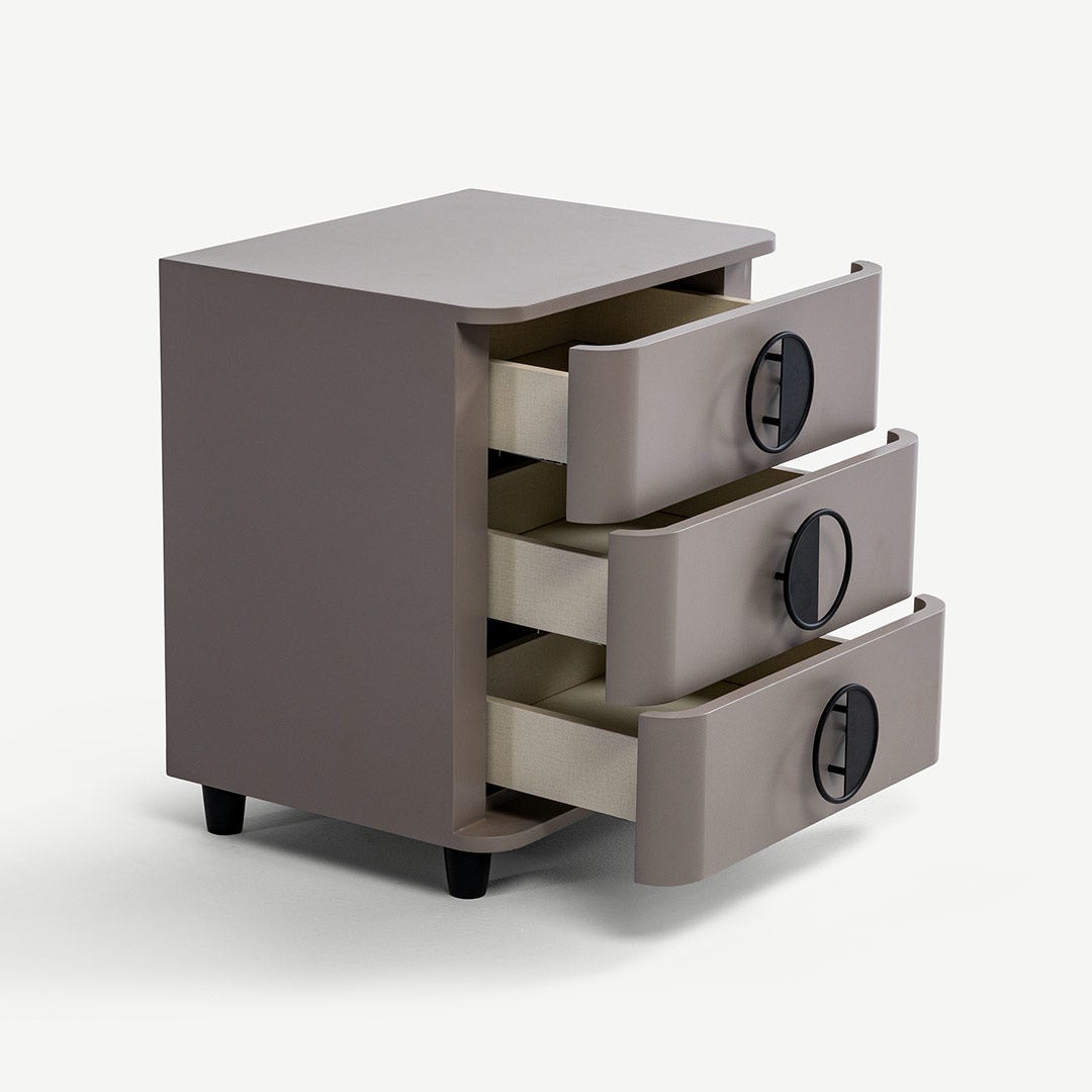 Leizo Bedside Table Grey