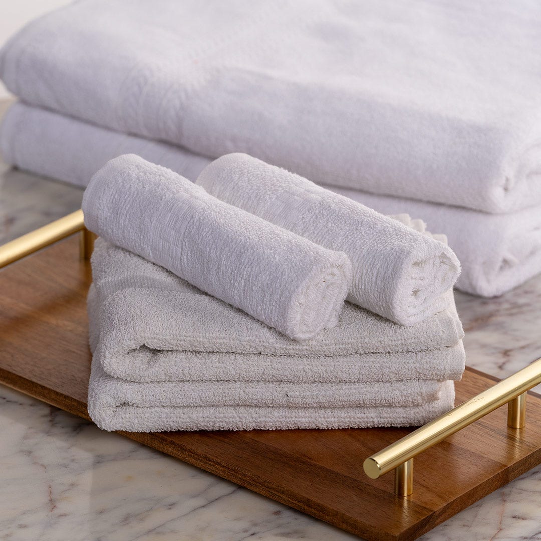 Lenali Bath Towel Set of 6pcs -White