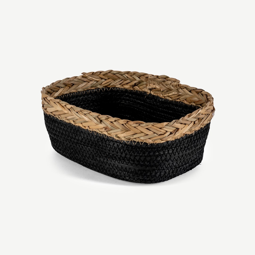 Lenors Storage Basket Black 26x11cm