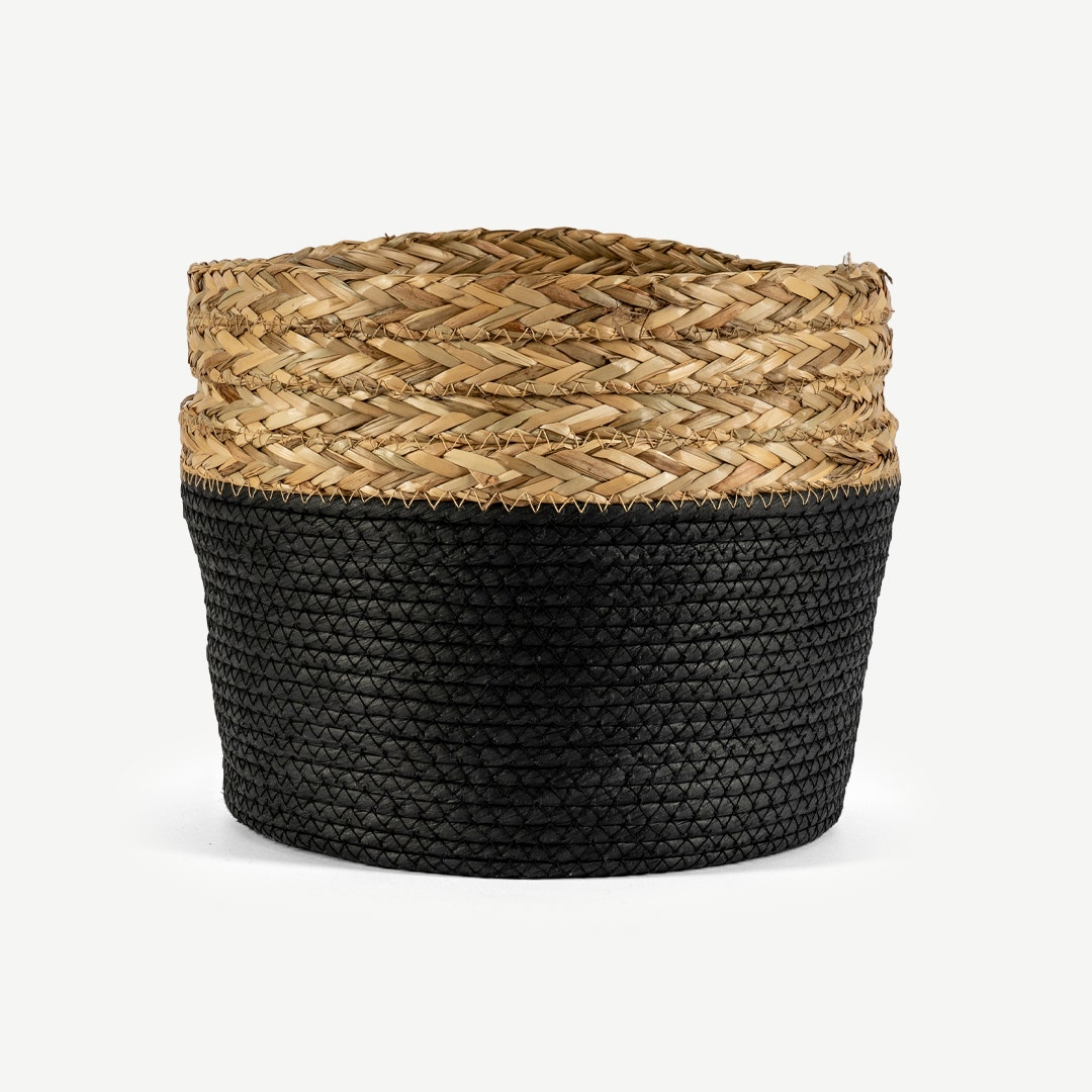 Lenors Storage Basket Black 29x26cm