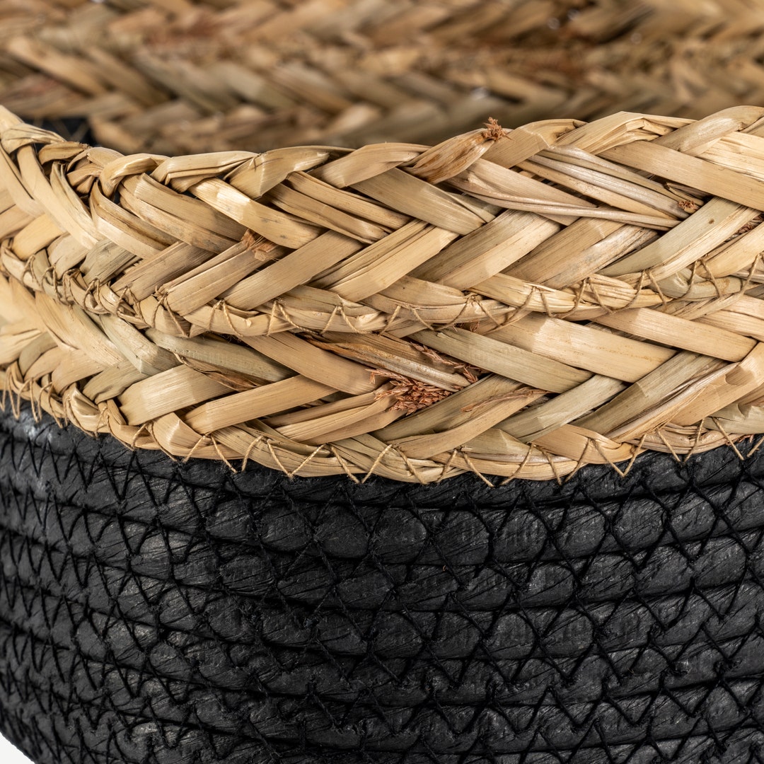 Lenors Storage Basket Black 31x13cm