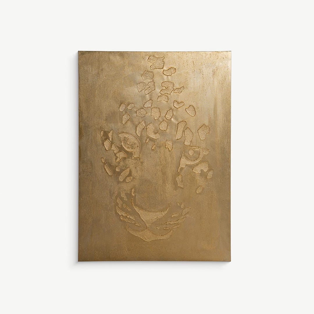 Leopard Gold 3D Embossed Wall Art