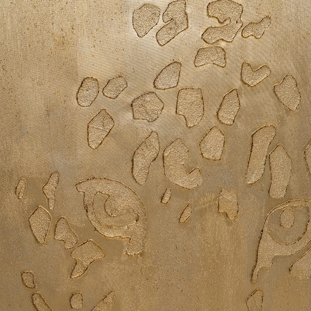 Leopard Gold 3D Embossed Wall Art