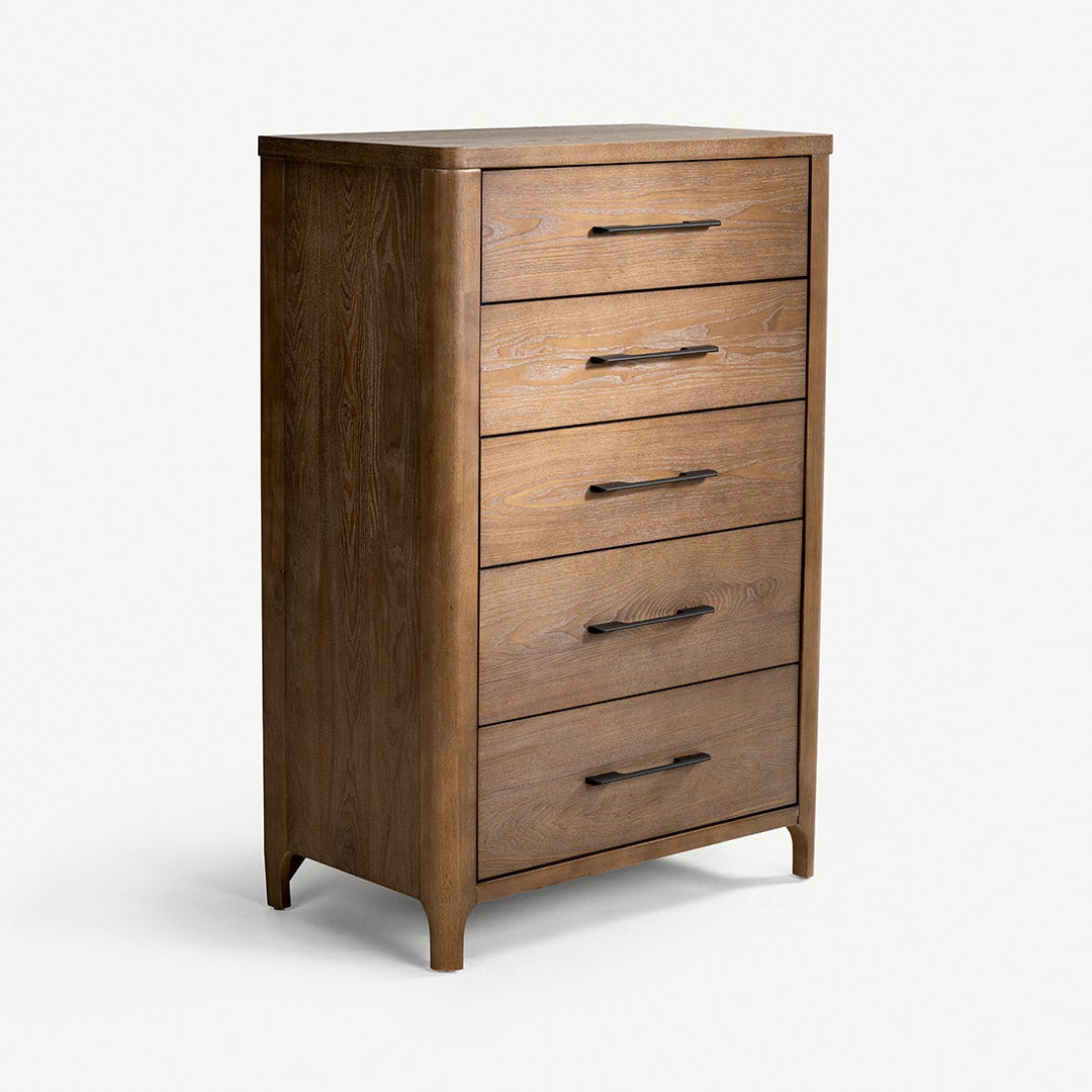 Lerya Chest of 5 Drawers Natural