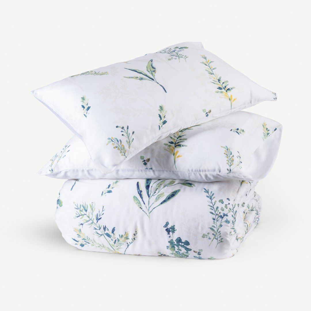 Leslie Printed Comforter Set -Grey