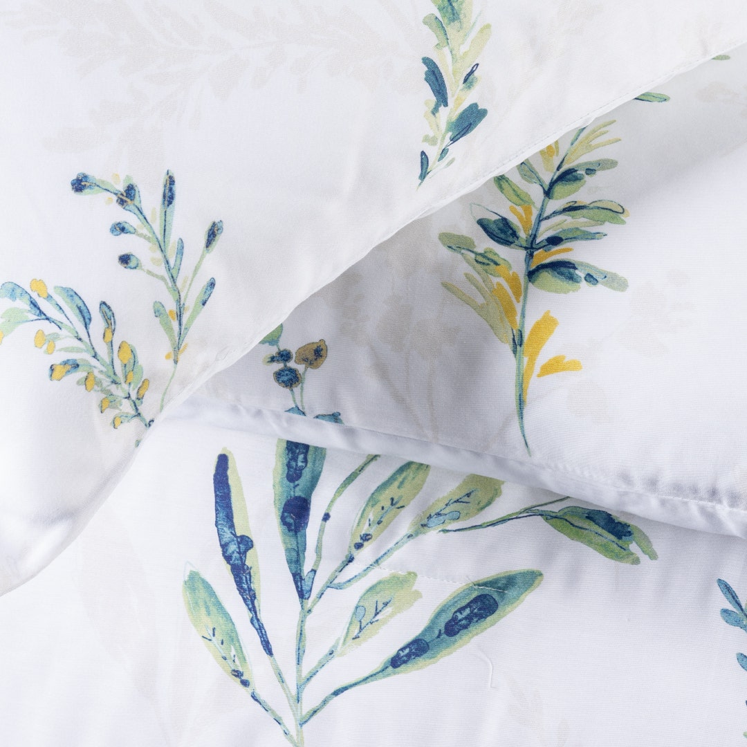 Leslie Printed Comforter Set -Grey