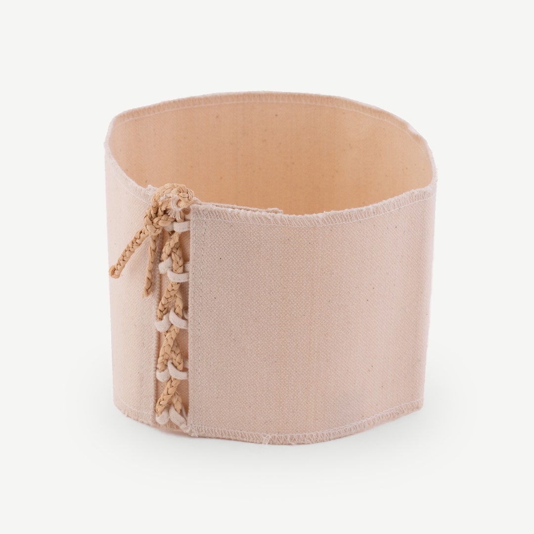 ليتيا وعاء زرع من القماش القطني بقطر 18 بوصة