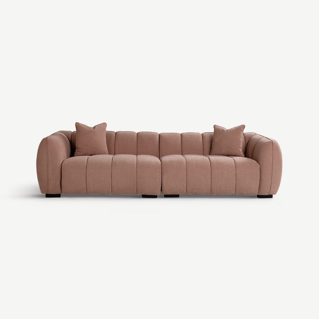 Levish 4 Seater Sofa Blush