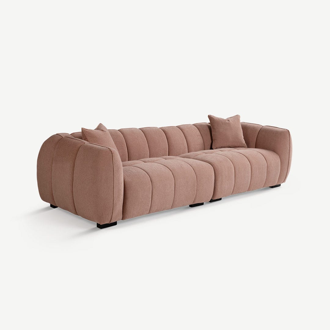 Levish 4 Seater Sofa Blush