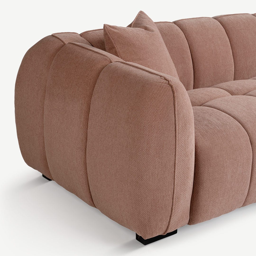Levish 4 Seater Sofa Blush
