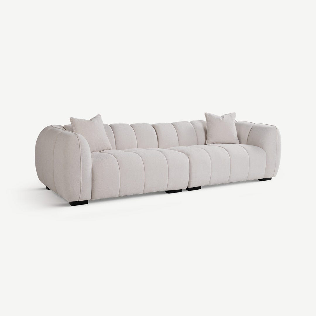 Levish 4 Seater Sofa Ecru
