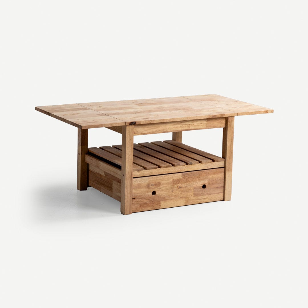 Linove Center Table with Drawer Natural
